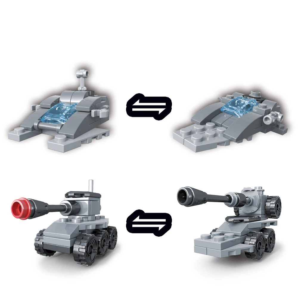 8 In 1 Military-peacekeeping Elite Intelligence Diy Tank Military Building Blocks Building Sets For Kids