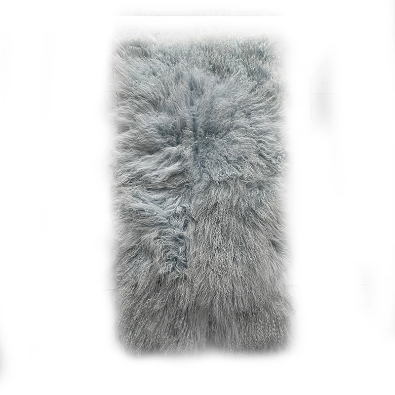 Tibet dyed Lamb Fur Material Long Curly Fur Mongolian colorful Lamb Fur pelts