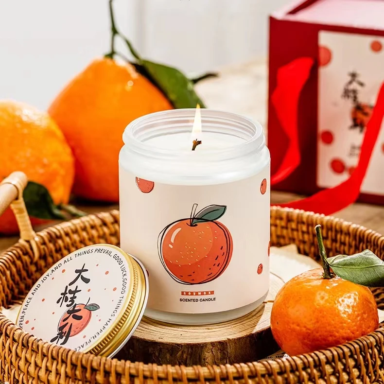 Home Decor Glass Jar Private Label Scented Candle Luxury Soy Wax Scented Candles Promotional Candle Gift Set for Festival