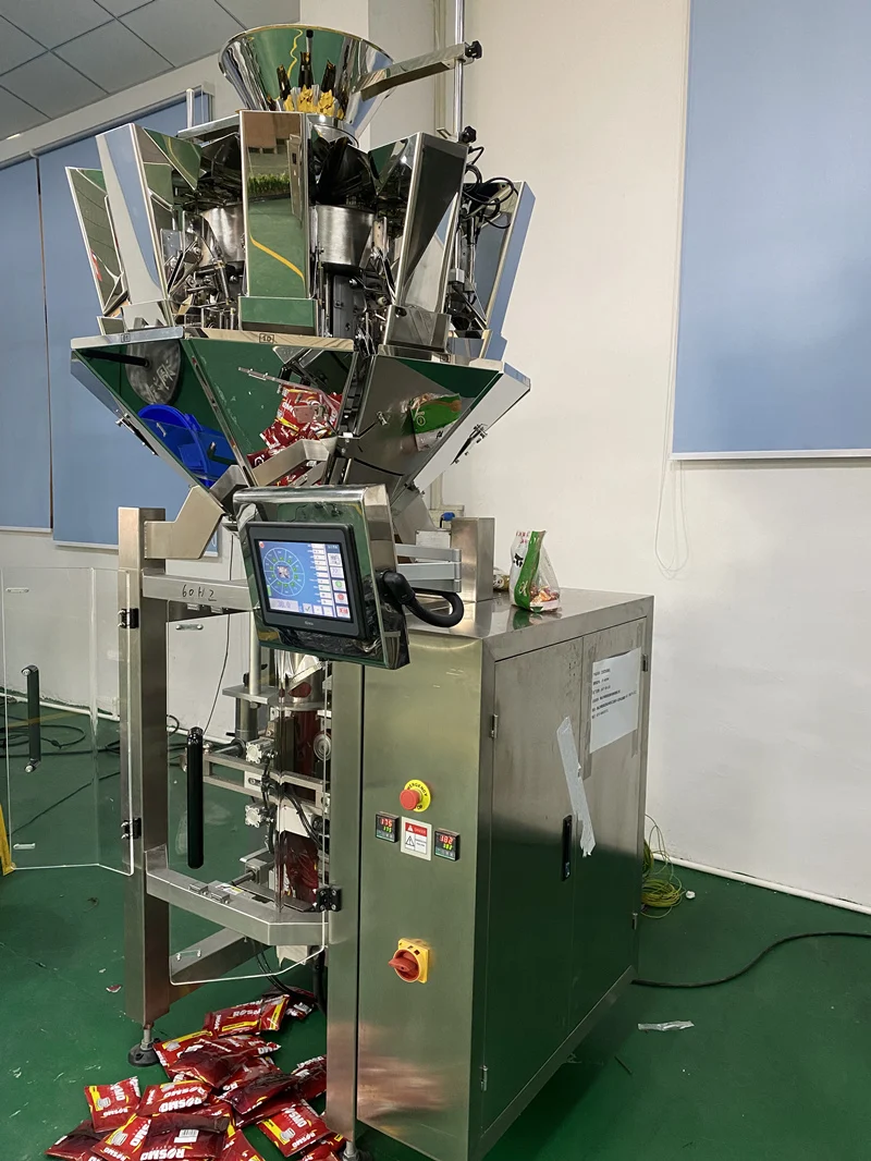High speed multiheads weigher two in one snack nuts automatic packing machine
