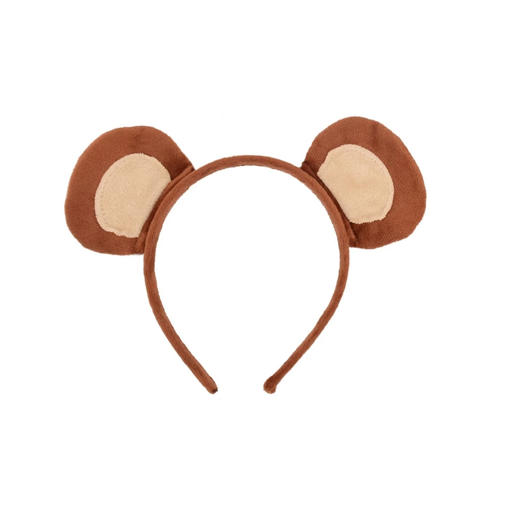 Товары для Хэллоуина костюмы животных косплея аксессуары плюшевые коричневые уши обезьяны повязка на голову