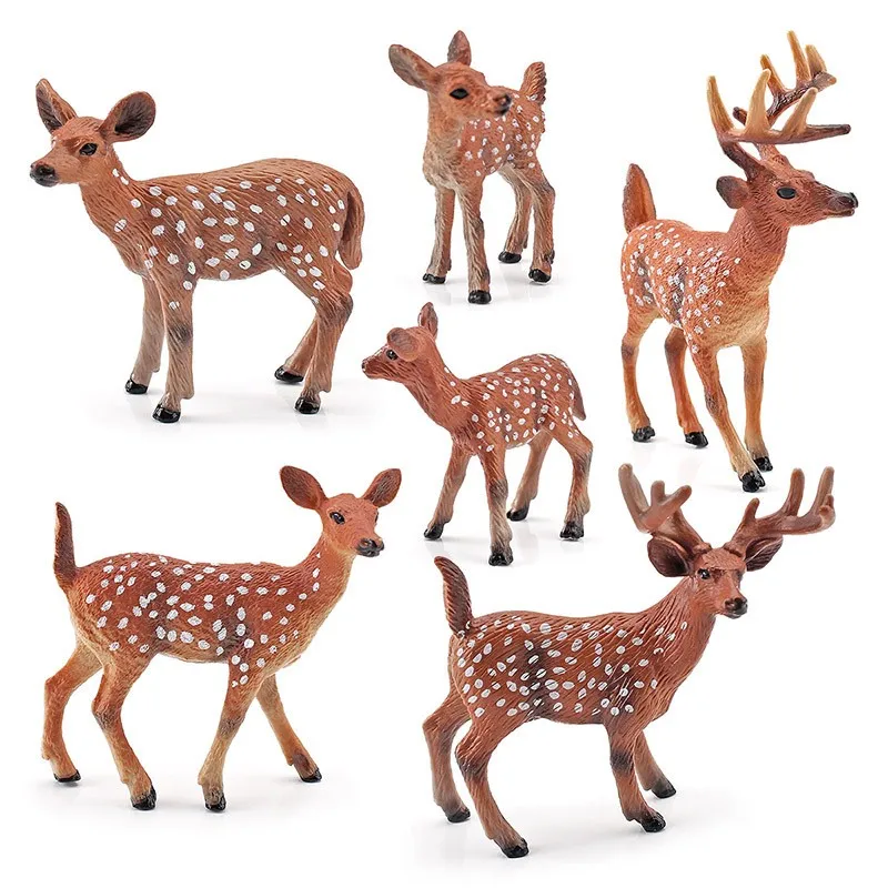 High Quality Action Figures Solid PVC Figurines Lion Tiger Giraffe Elephant Toy Simulation Wild Animals Model For Kids Gift