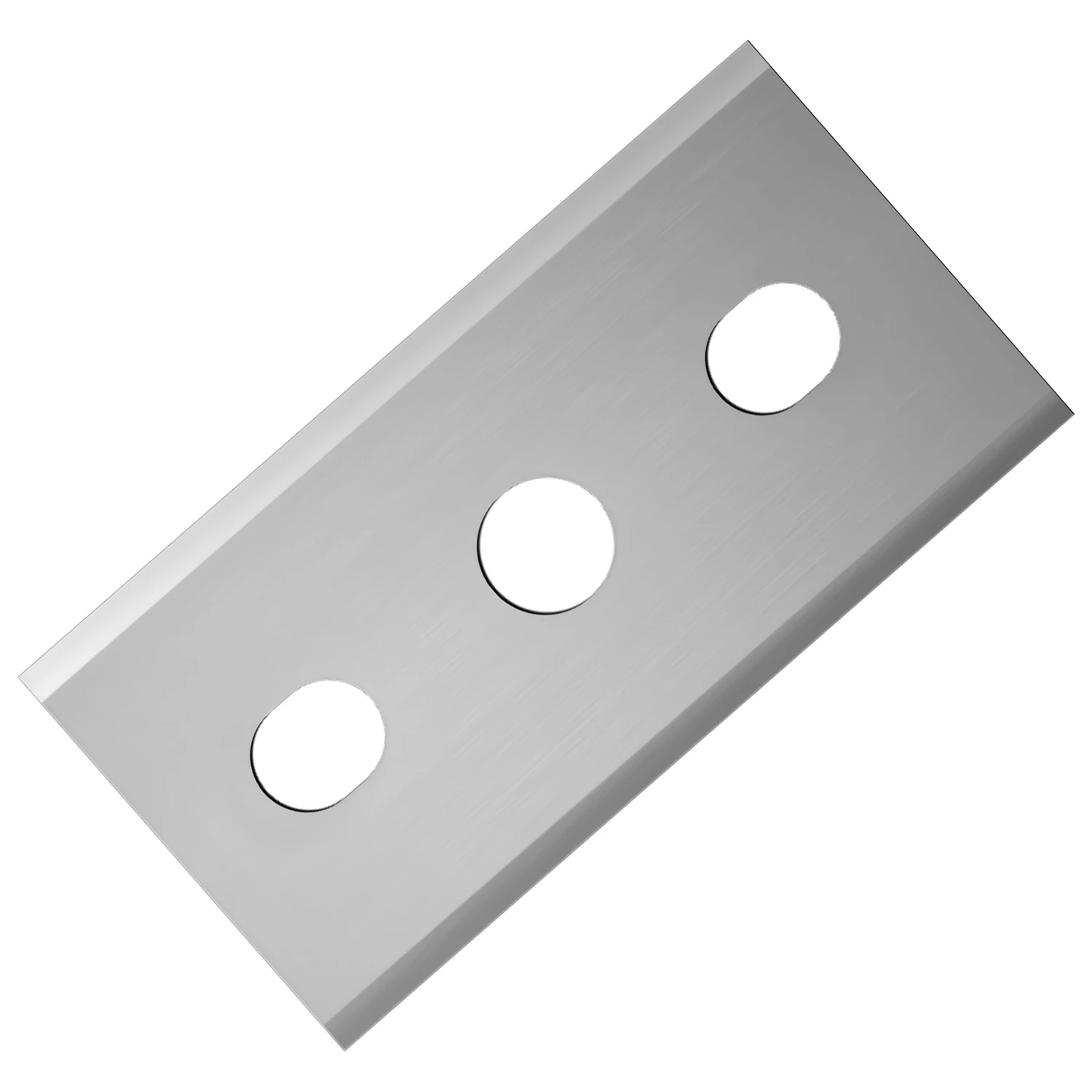 43x22x0.15mm Tungsten Carbide Industrial Slitting Blades Double Edges with 3 Holes for Film Cutting Razor Slitter Knives