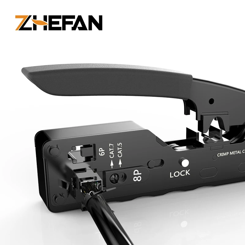 Network Cable Multifunction Crimp Tool Networking Hardware Tools Cat7/Cat6/Cat5 Rj45 Multiple Use Crimping Plier