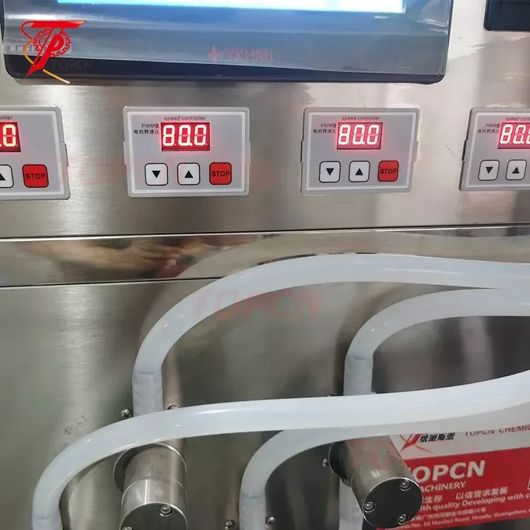 TOPCN Magnetic Pump Glass Bottle Water Automatic Fluid Perfume Essential Oil Liquid Soap Filling Machines With Conveyor