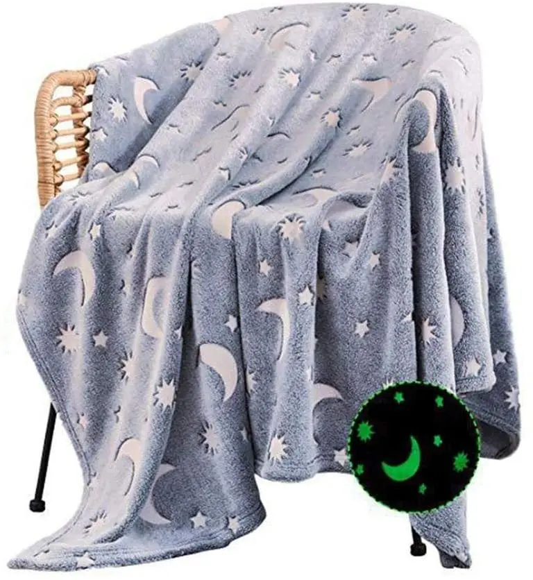 Soft Luminous Blankets Starry Night Flannel Bedspread Portable Blankets