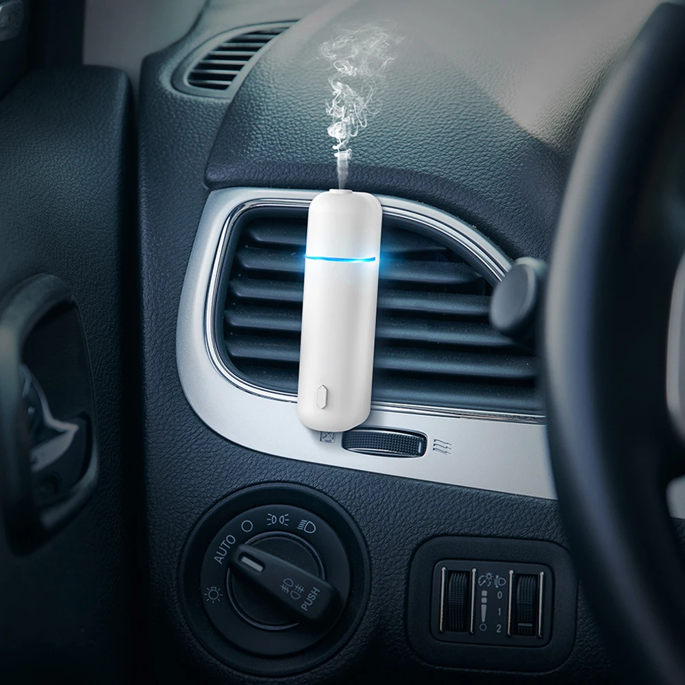 SCENTA Top Sale OEM Electric Ultrasonic Car Aroma Diffuser Vent Clip,USB Waterless Home Nebulizer Essential Oil Diffuser