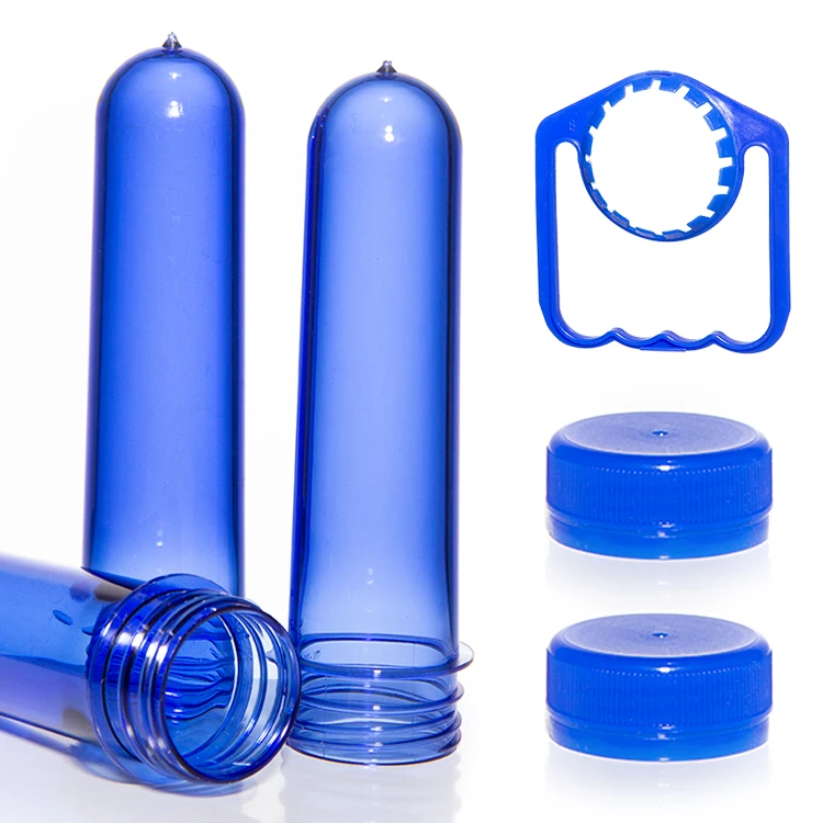 Personalized Custom 38mm 45g 48g 52g Blue Green Water Bottle Preforms for Soft Drink Bottle
