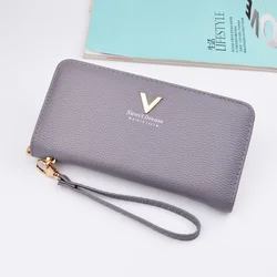 Factory Wholesale Fashion PU Leather Women Long Card Wallet