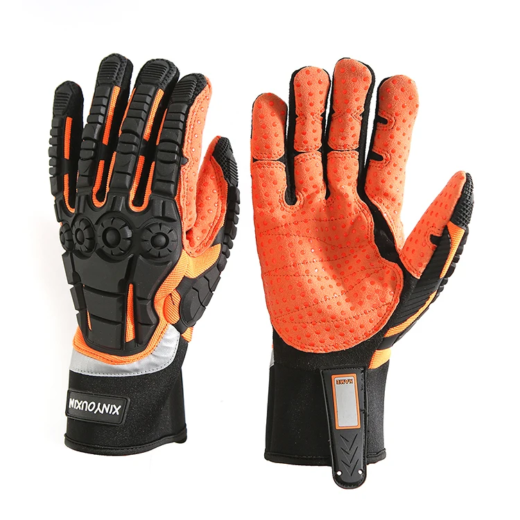 Customized Logo Comfortable Safety Multi Purpose Impact Work Gloves Heavy Duty Impact Gloves