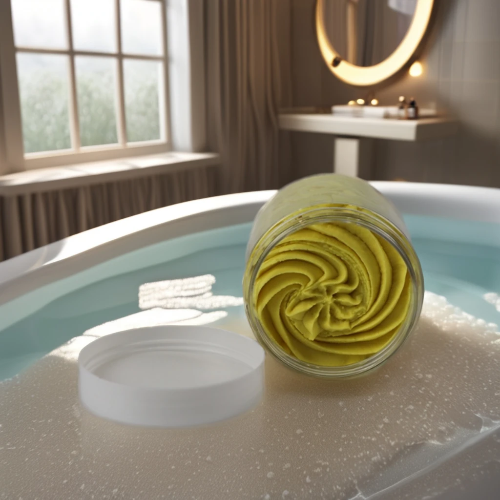 OEM Wholesale Organic Lemon Strawberry Whipped Soap Scrub Vegan Herbal Body Bath Butter for Women Shea Butter Based