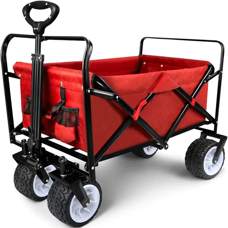 All Terrain Utility Heavy Duty Beach Wagon for Shopping Camping and Outdoor Picnic Folding Wagon
