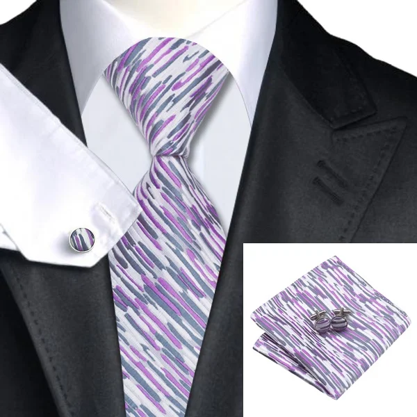 Casual Fashion Retro Texture Pattern Wide Silk Tie Custom Logo Neck Ties