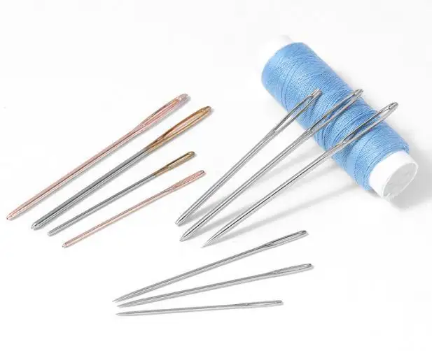 Blunt Stainless Steel Large-Eye Yarn Knitting Needles for Hand Sewing & Sewing Machine Great for Crochet Projects