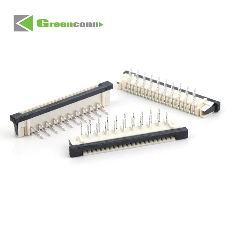1.0mm Pitch 12way with lock bottom contact angle fine pitch fpc female connectors Flexible Printed Circuit FPC Connectors