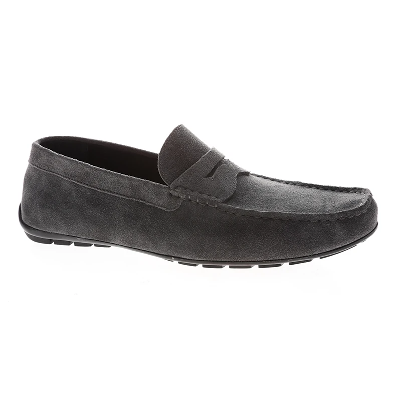Classic Grey Genuine Calf Suede Men Casual Shoes