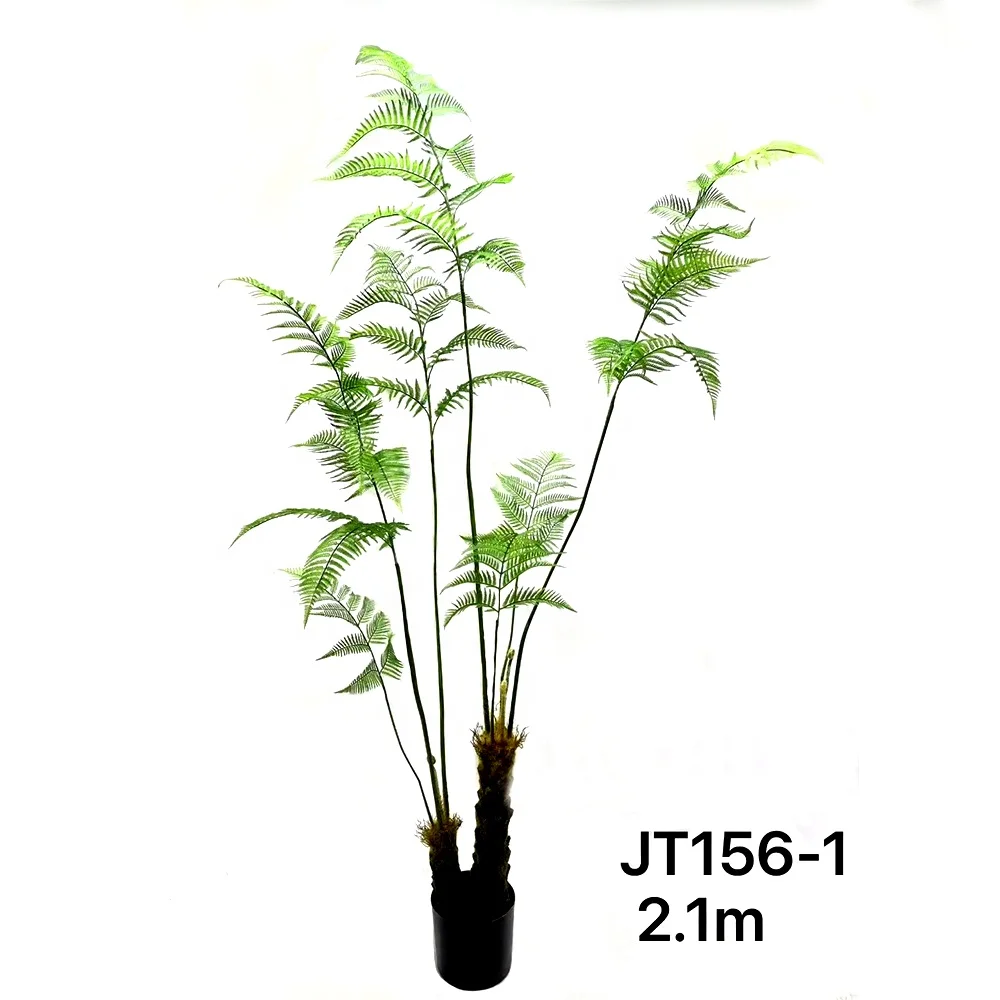 Wholesale Faux Bonsai Fern Decoration Plastic Artificial Fern Tree Home Garden Decorative Grass Plant