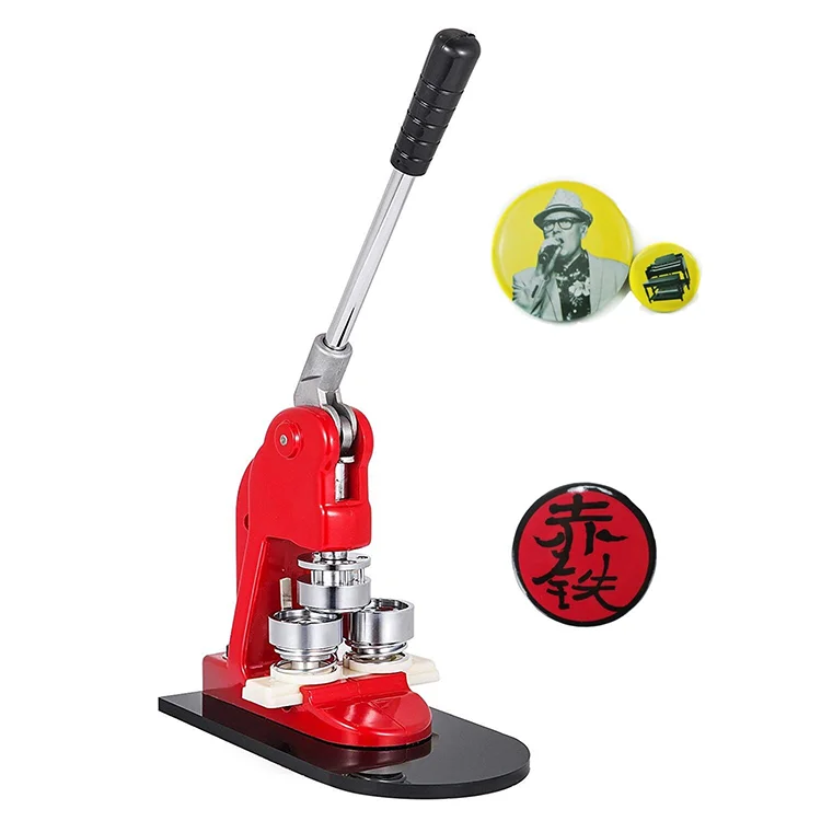Button Maker Machine Pin Badge Press Machine With Metal Pin Back Button Material