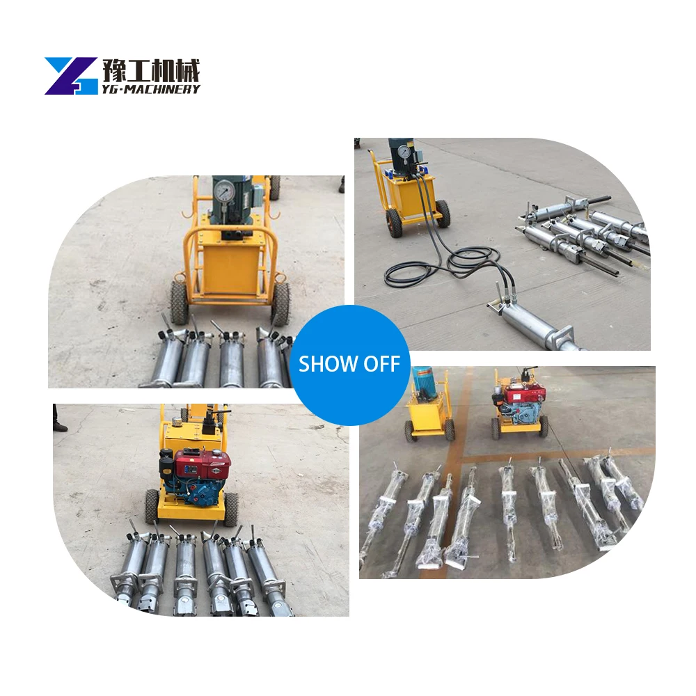 Hydraulic rock splitter machine stone breaking machine in Sri Lanka