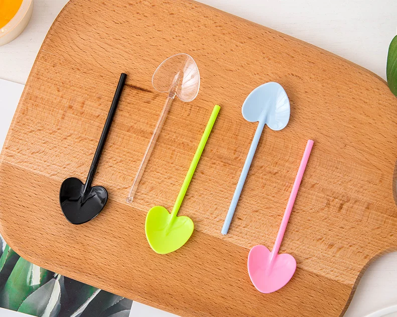 Factory Wholesale Disposable Mini Wrapped Plastic Tea Ice Cream Spoons