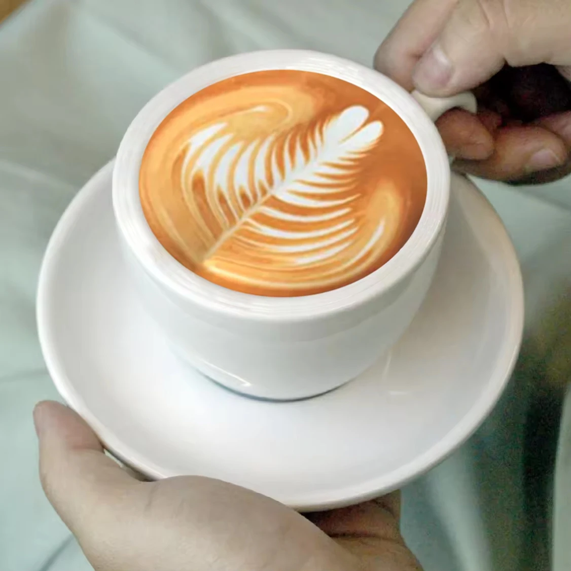 Custom Logo Plain White Ceramic Porcelain Cappuccino Espresso Coffee Cup And Saucer