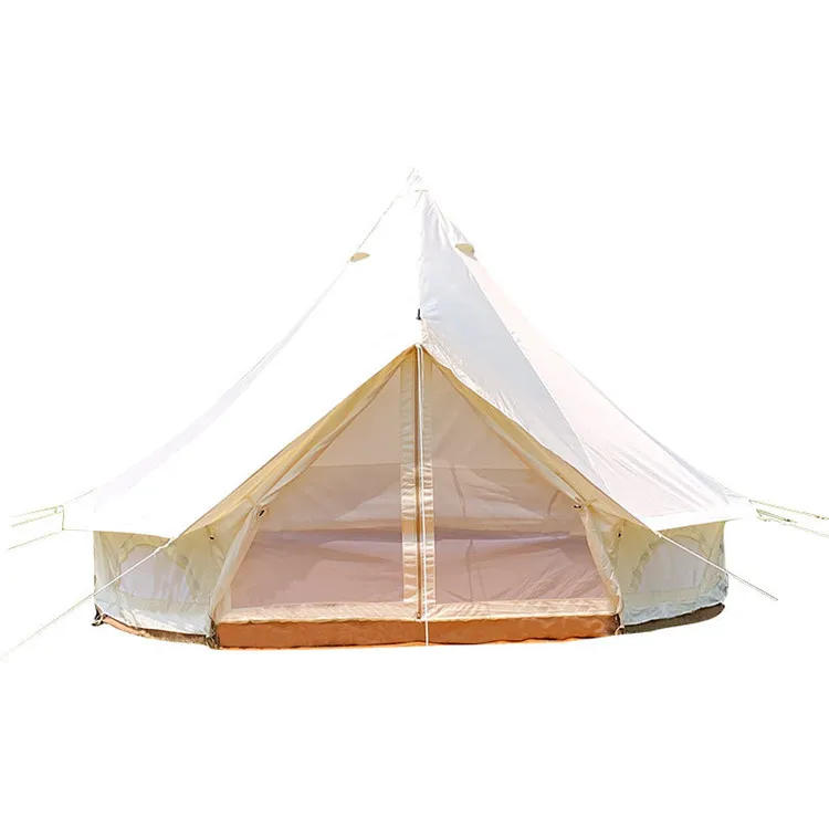 Factory Supply outdoor arabic canvascamp family tent 3m 4m 5m 6m 7m cotton canvas bell tent for glamping