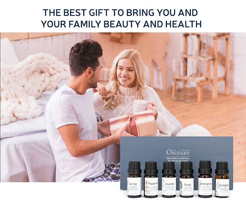 
Amazon Hot Selling Factory Best Aromatherapy Top 6 Essential Oils 100% Pure & Therapeutic grade Basic Sampler Gift Set 