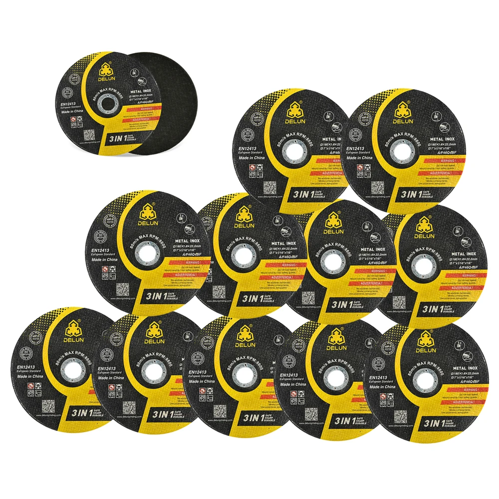 DELUN 180 mm Abrasive Cut Off Wheel 7 Inch Stainless Steel Disco De Corte Inox