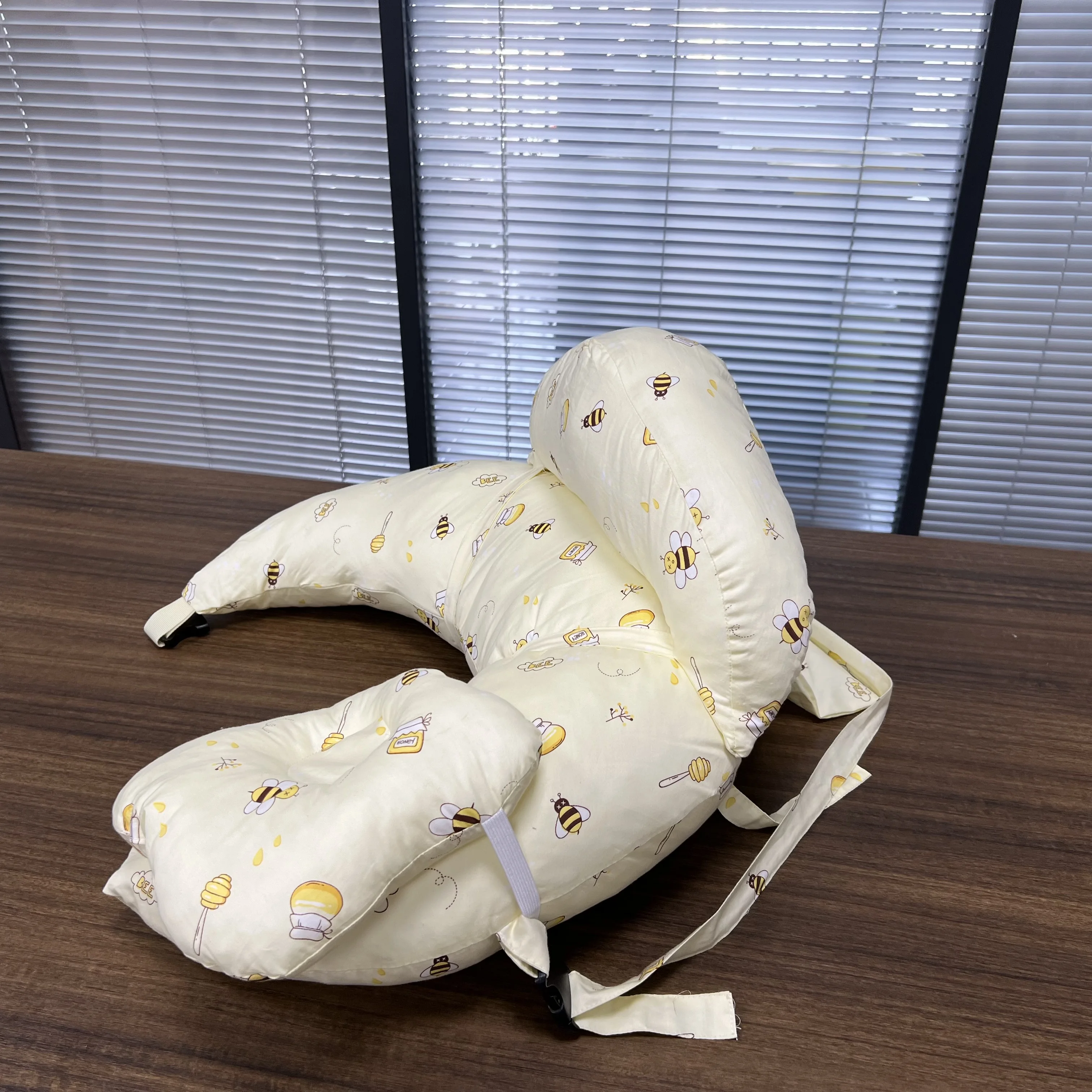 Breast Feeding Pillows for Mom and Baby with Adjustable Waist Strap and Removable Cover