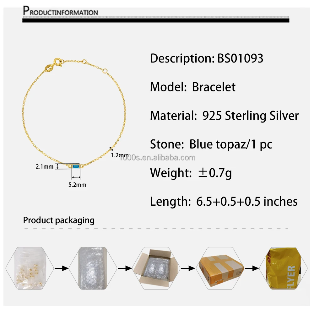 Factory 925 Sterling Silver with Zodiac Stone DIY Bracelets with Gemstone Jewelry for Women Gift