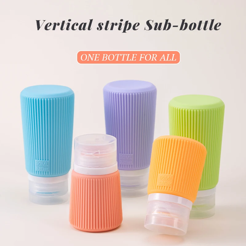 Silicone Travel Containers jar for Toiletries,Leak Proof Refillable Shampoo And Conditioner Travel Essentials toiletry Bottles