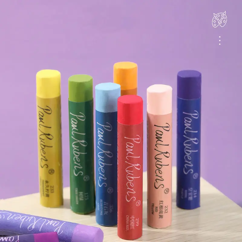 Paul Rubens 12 Bright Colors Oil Pastel Soft And Smooth Oil Pastel Set Artist Kids Professional Supplies