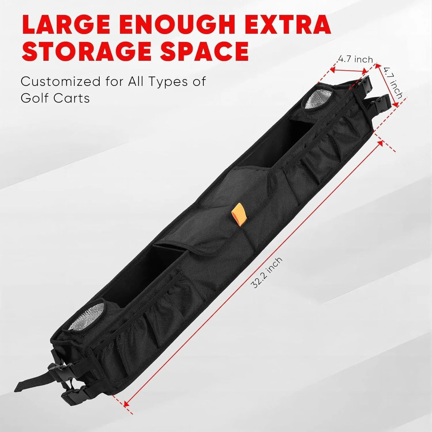 Golf cart front storage basket  storage rack Golf bag cart accessories frame  Latest Design Fordable Golf Car Trunk Accessory