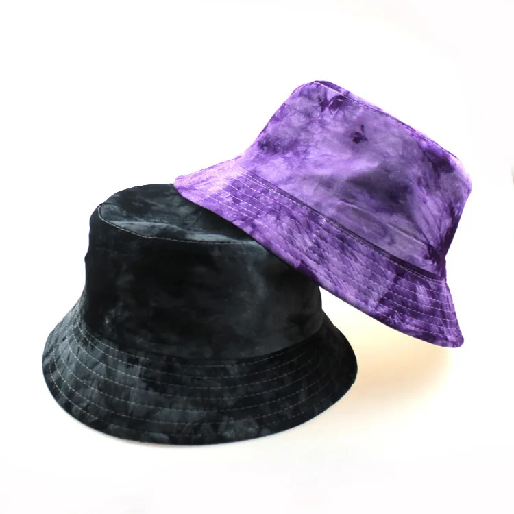 Wholesale high quality summer sun hat uv protection tie dye bucket hat cap for women