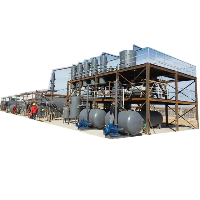 Fully automatic waste lube oil refining equipment with vacuum distillation system