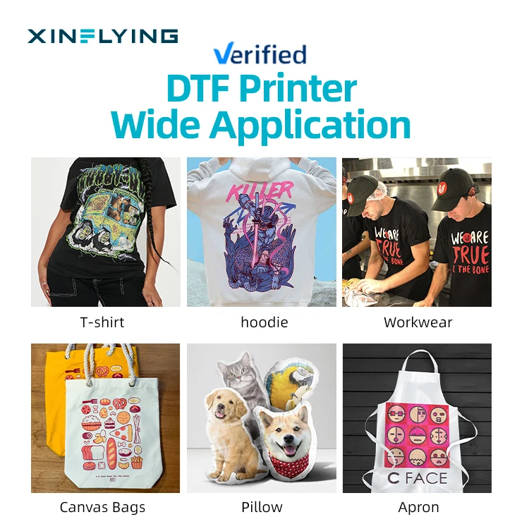 XinFlying A1 DTF принтер 60 см 24 дюйма 2 шт. I3200 XP600 печатающие головки с порошковым шейкером рулон для рулона принтера США склад