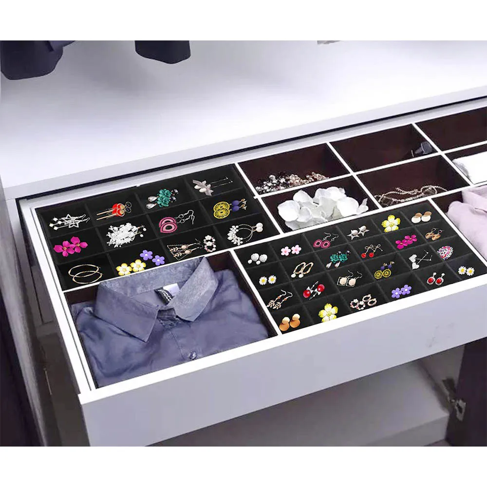 wholesale jewelry  trays for pendant presentation case collection compartment display divider drawer holders safe sorting