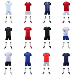 Factory Wholesale Thai Quality 2022/23 Club Soccer Wear Kits Sublimation Football Jersey 100%Polyester Soccer Uniform Full Kits
