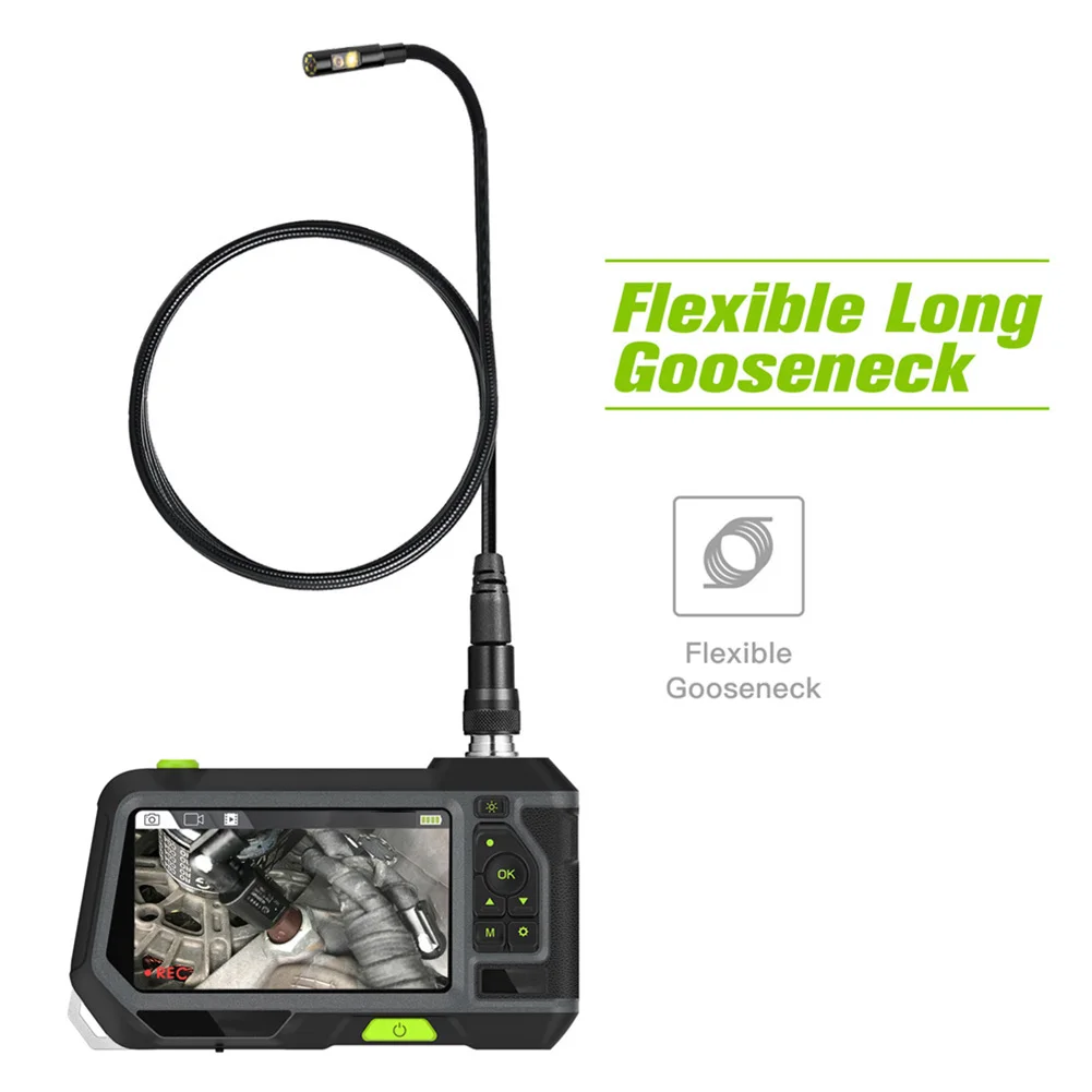 Portable 5inch LCD Screen Industrial 8.0mm /5.5mm 1080P Dual  Lens Flexible Snake Tube Endoscope Bore scope Camera