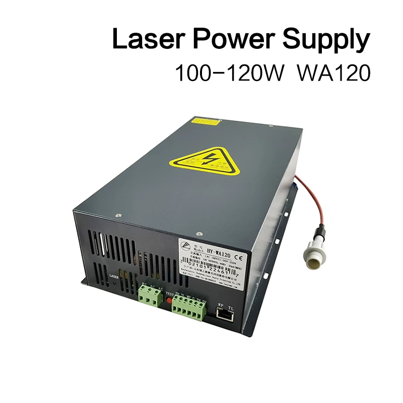 LASERPWR High Quality HY-WA120 CO2 Laser Power Supply Laser Tube with LCD Display Current Meter Common Use Most Brand 100W 120W