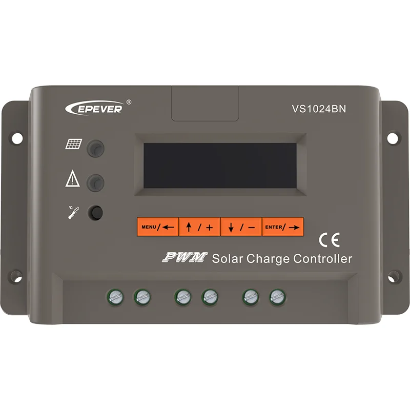 10/20/30/45/60a epever pwm regulator with rs485 port 12v/24v lcd display pwm solar charge controller