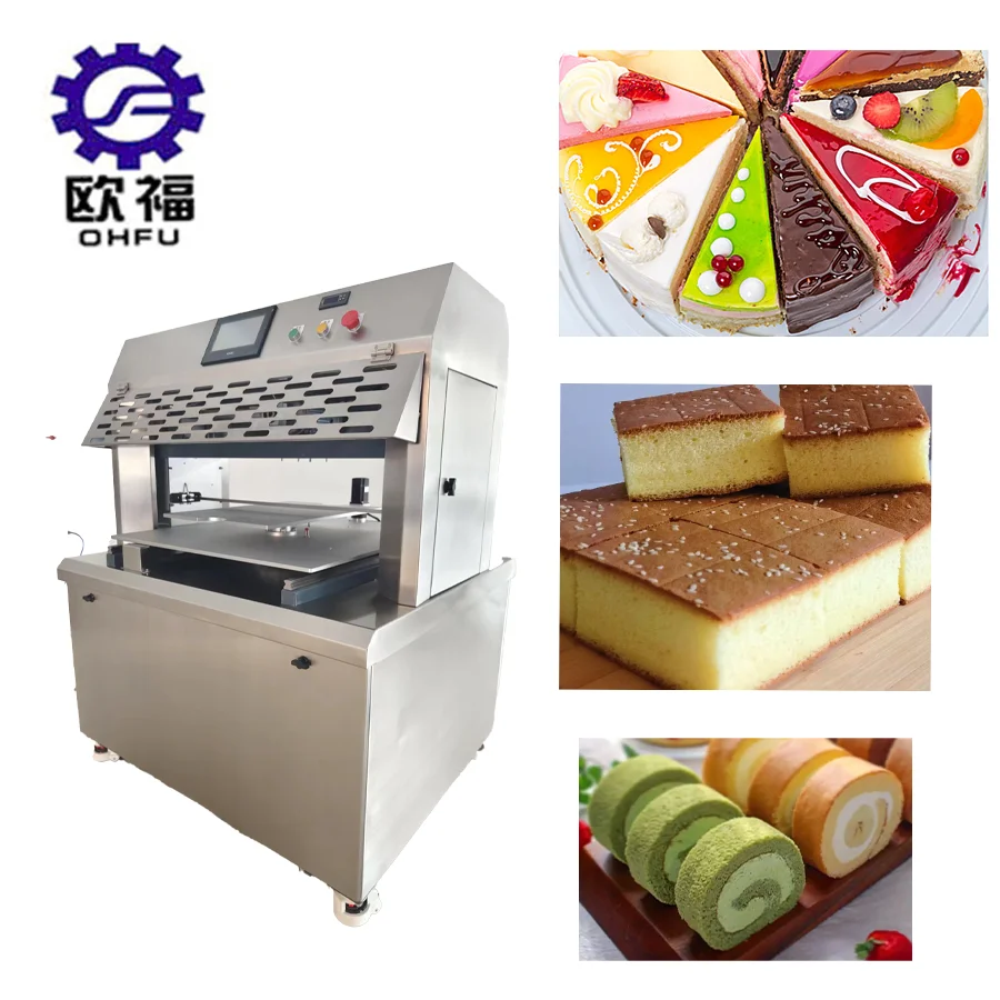 Efficiency Automatic Cutter Cake Slicer Automatic Machine Small Cake Dessert Making Machine for Bakery Shop