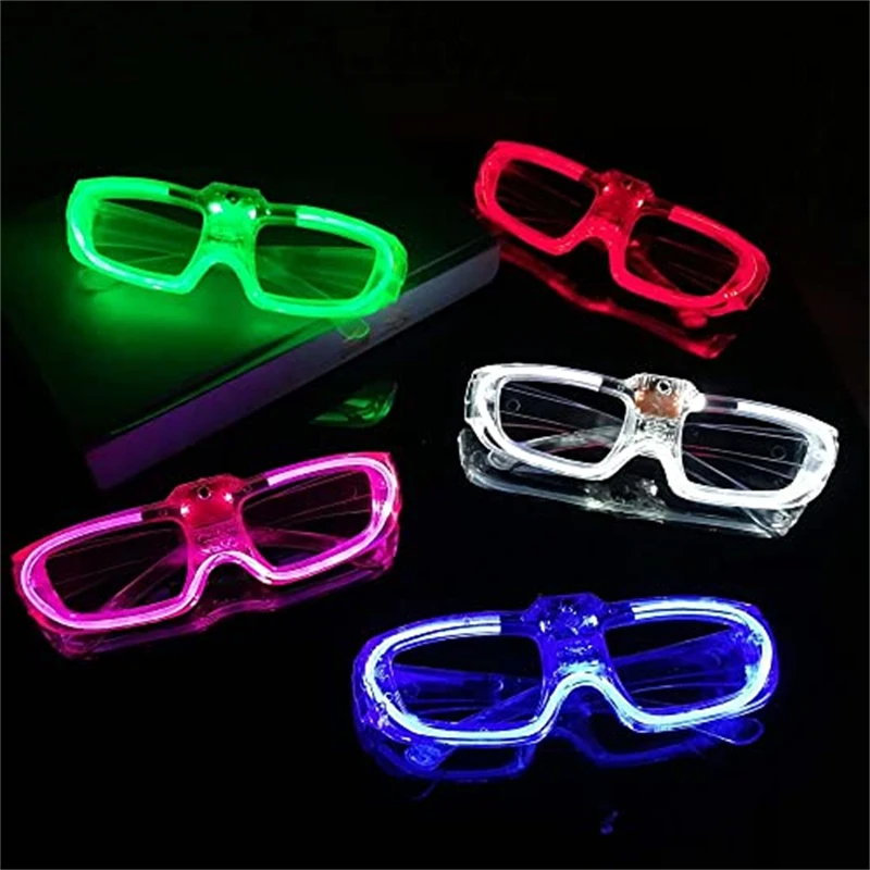 LED Glasses Neon Sunglasses Light Up Glasses Party Articles Rave Costume Party DJ Sunglasses Birthday Party Decoration