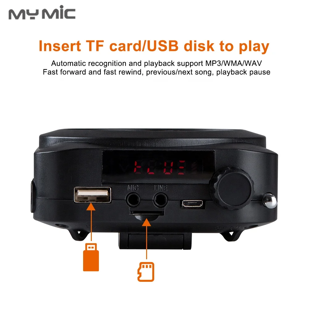 MY MIC New arrival XM3 Portable little bee Speaker Voice Loudspeaker Amplifier with lapel microphone for Tour Guide Teacher
