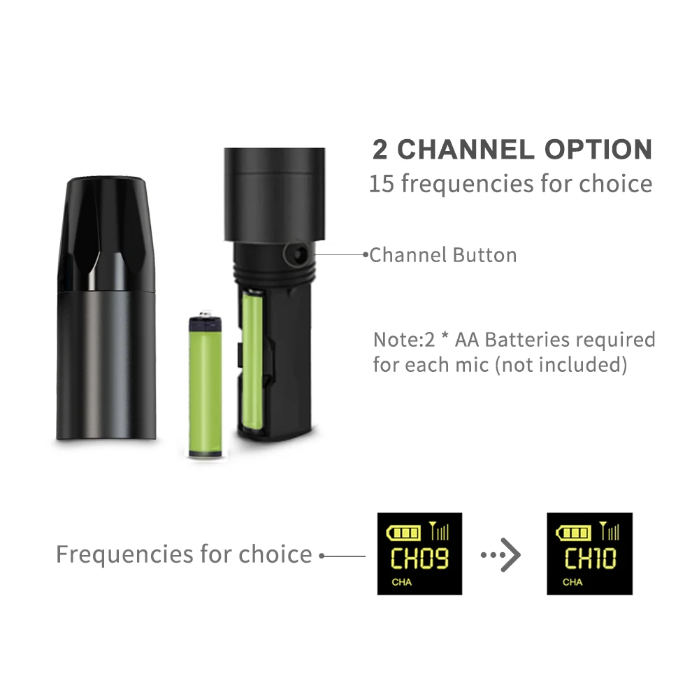 Professional Handheld Wireless Mic High Quality Uhf Rechargeable Wireless Microphone System