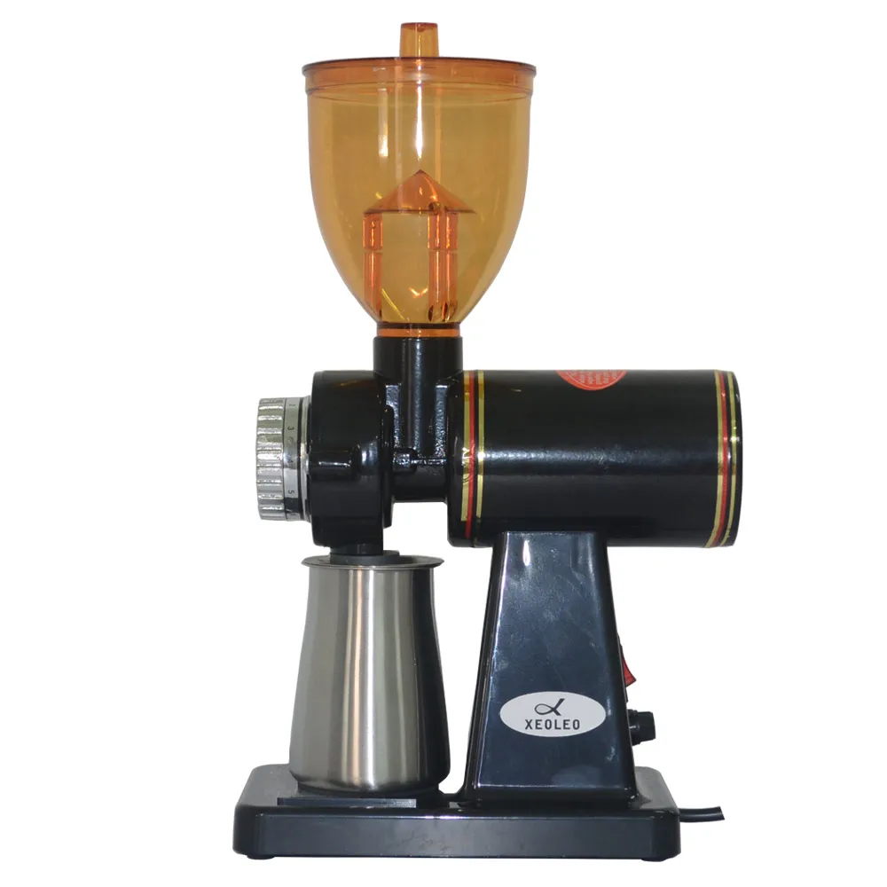 Xeoleo Electric Coffee grinder 600N Coffee milling machine Coffee Bean miller machine flat burrs Grinding machine 220V Red/Black