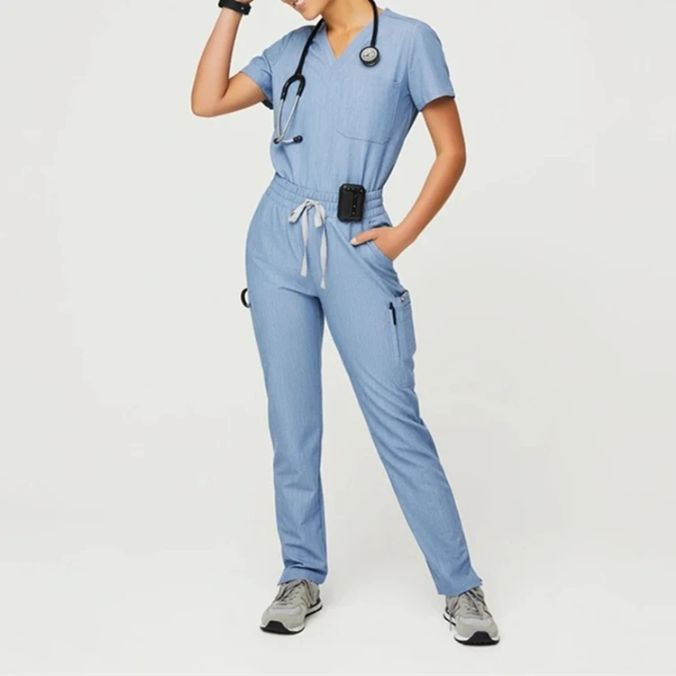 New Style Scrubs Wholesale Hospital Medical Nurse Jogger Pants Scrub Uniform Suits