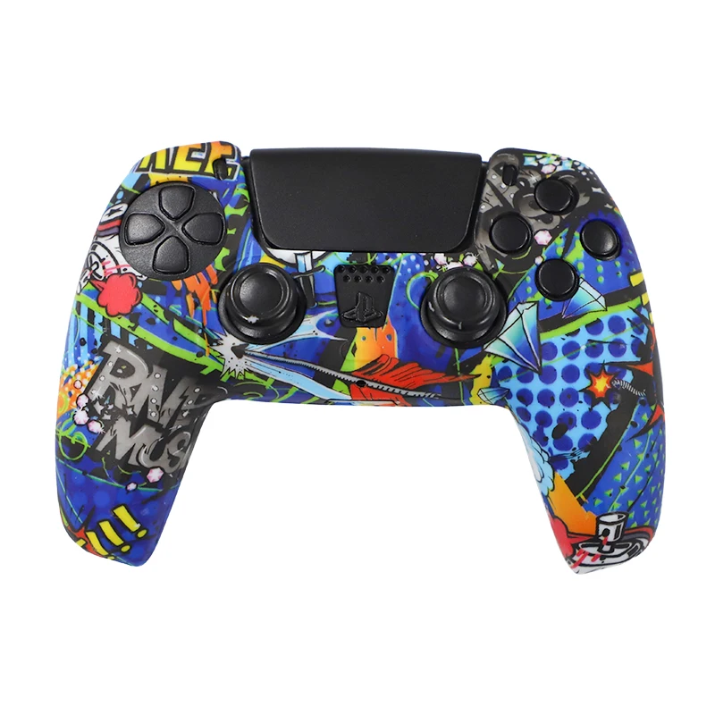 Aolion New PS5 Controller Sleeve Rubber Silicone Protective Skin Game Case Cover for Dualshock PS 5 Control