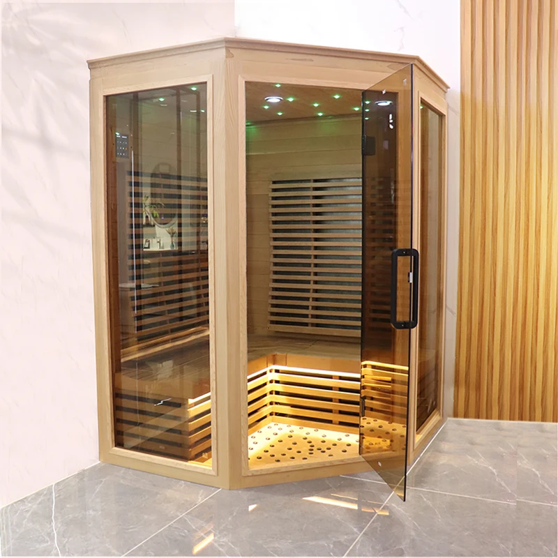 4 People Canadian Hemlock Indoor far infrared sauna room