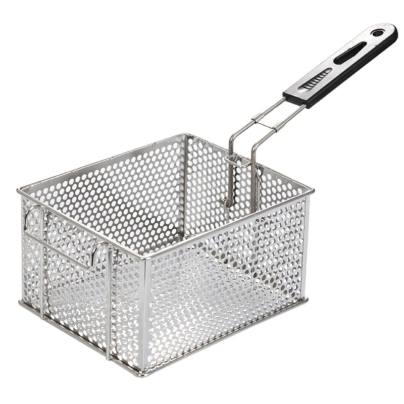 2024  Snacks Fryer Commercial Fry Baskets Cooking Wire Mesh Basket With Handle